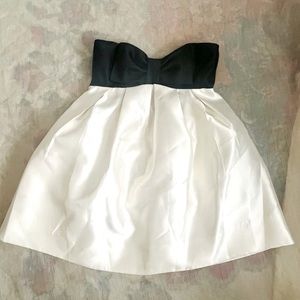 Jill Stuart strapless dress white with black bow never worn